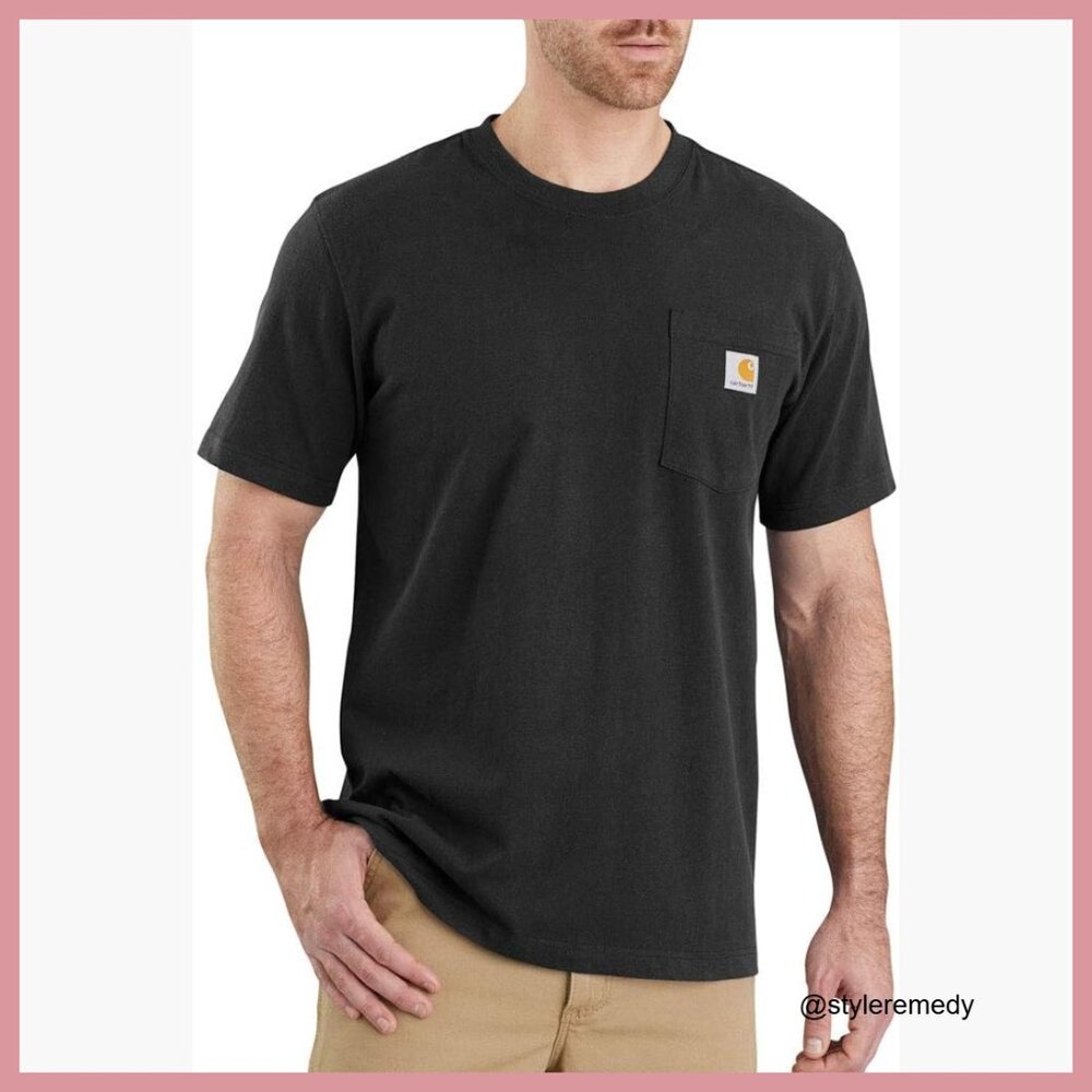 Heavyweight Cotton Workwear Pocket T-Shirt with Relaxed Fit